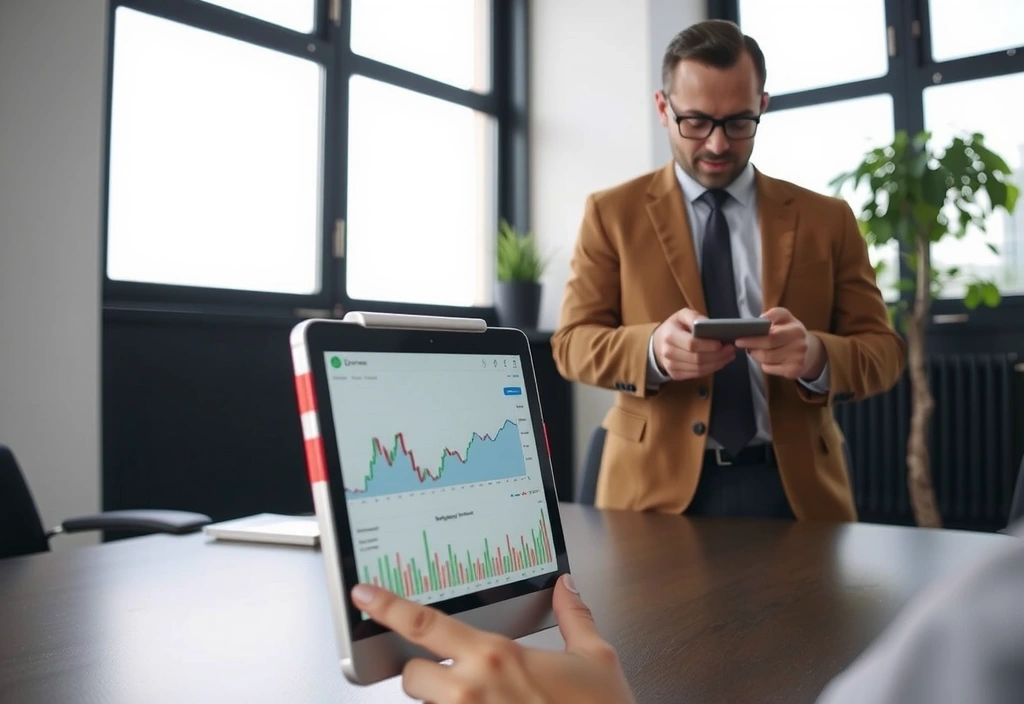 Data dashboard on tablet